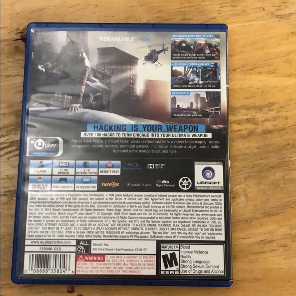 PS4- Watch Dogs - Picture 2 of 3